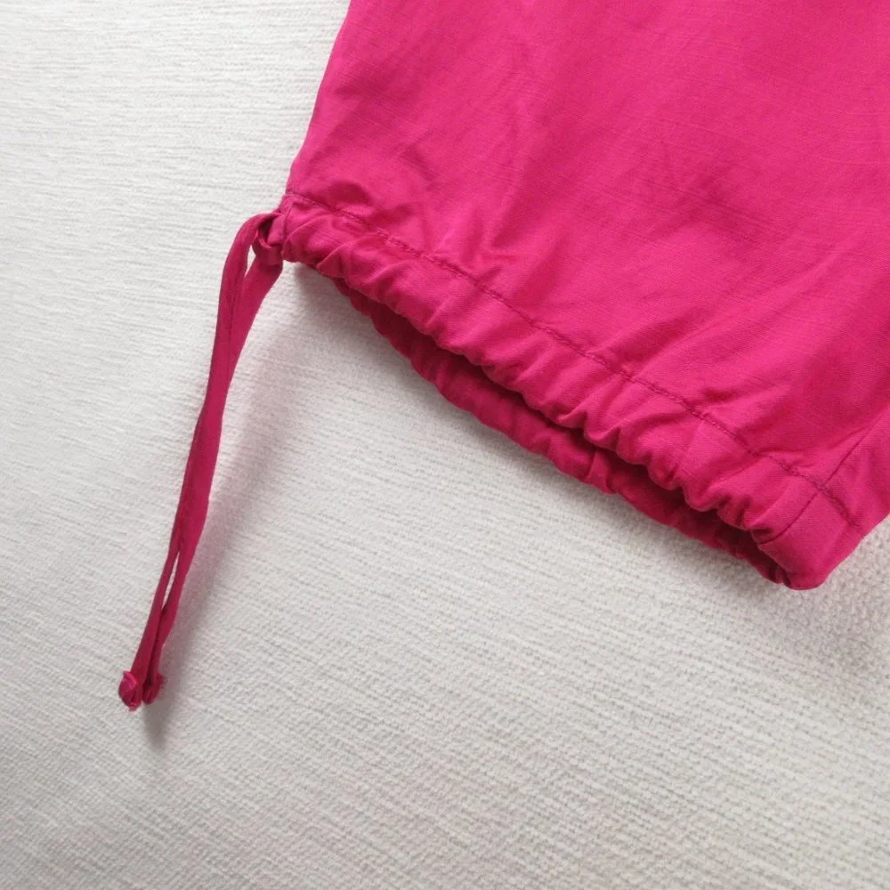 Lauren Ralph Lauren Hot Pink Shantung Cargo Ankle Pant Size 4
